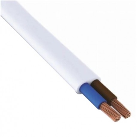 CAVO ELETTRICO 2X0,50 A PIATTINA COLORE BIANCO