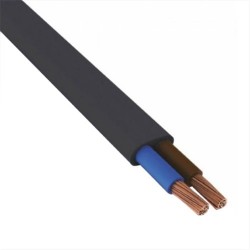 CAVO ELETTRICO 2X0,50 A PIATTINA COLORE NERO