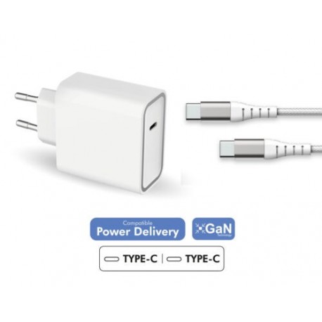 CARICATORE DI RETE USB-C 65 WATT + CAVO TYPE-C TYPE-C 2 METRI