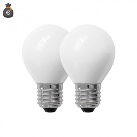 LAMPADINA LED VETRO BIANCO 4 WATT 500LM 2700°K E27 Conf. 2pz G45 LAMPADINA LED VETRO BIANCO 4 WATT 500LM 2700°K E27 Conf. 2pz G45