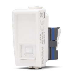 CONNETTORE RETE RJ45 8 PIN UTP 5E BTICINO MATIX JOY 527B COLORE BIANCO