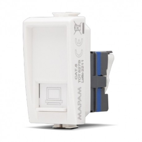 CONNETTORE RETE RJ45 8 PIN UTP 5E BTICINO MATIX JOY 527B COLORE BIANCO