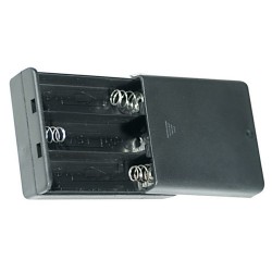 PORTAPILE PER 3 PILE STILO (AA-UM3) CON INTERRUTTORE