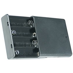PORTAPILE PER 4 PILE STILO (AA-UM3) CON INTERRUTTORE