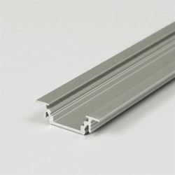 PROFILO IN ALLUMINIO 2 METRI DA INCASSO ANODIZZATO GRIGIO