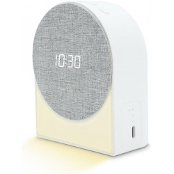 SVEGLIA LUMINOSA 4 IN 1 CON SUONI BIANCHI AIUTO PER DORMIRE E-READER