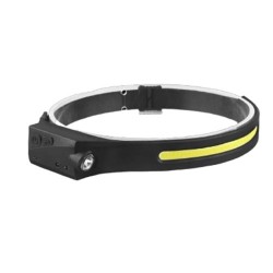 TORCIA DA TESTA 5 WATT COB+ 1W LED 350 LUMEN 1200MAH CON SENSORE DI MOVIMENTO