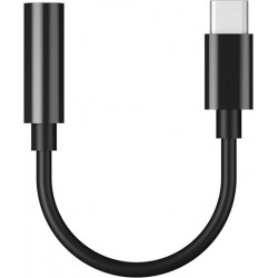 ADATTATORE DA USB-C MASCHIO A JACK DA 3,5 mm FEMMINA LUNGHEZZA 0,12m COLORE NERO