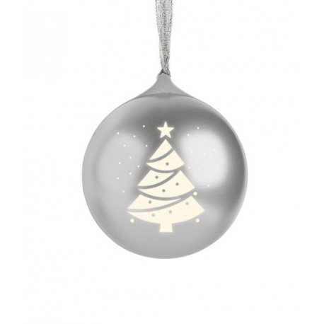 PALLA DI NATALE LUMINOSA CON SPEAKER – XMASBALLSILV EPOK COLORE SILVER