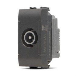 PRESA TV DERIVATA 826N COLORE NERO COMPATIBILE LIVING INTERNATIONAL