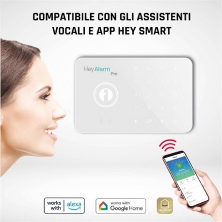 KIT ANTIFURTO WIRELESS SMART WI-FI+4G HEYALARM PRO