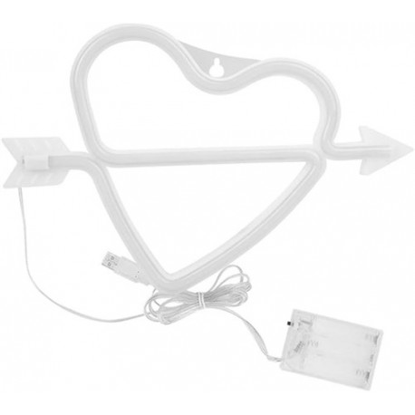 CUORE IN PLASTICA LUMINOSO ROSSO