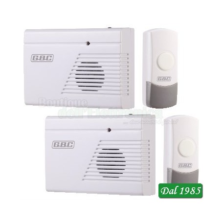 DUE CAMPANELLI WIRELESS CON PULSANTI IP44