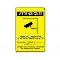 TARGA ALLUMINIO AREA VIDEOSORVEGLIATA 3