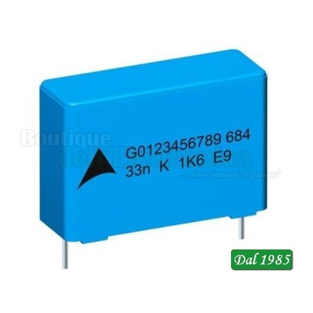 CONDENSATORE IN POLIPROP. 1000Vcc PASSO 15 27000pf- 0,027mf - 27nf