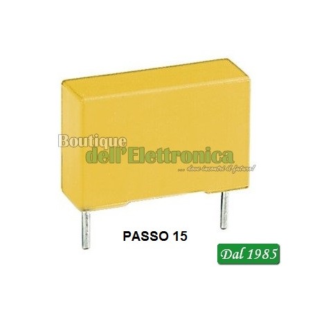 CONDENSATORE POLIESTERE 1600/2000Vcc PASSO 15/20 1.000pf - 0,001mf - 1n