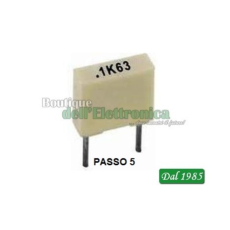 CONDENSATORE POLIESTERE 63Vcc PASSO 5 2.700pf - 0,0027mf - 2n7