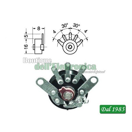 POTENZIOMETRO 10 Kohm LINEARE MINIATURA CON INTERRUTTORE