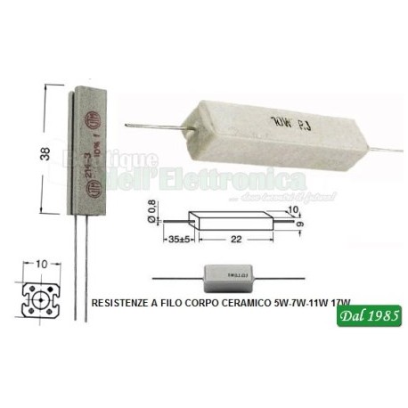 RES. CER. VERT. 82 OHM 10 W 10%