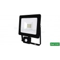 FARO DA PARETE 30W CON SENSORE PIR - LUCE NATURALE 4.000°K - CABINET NERO