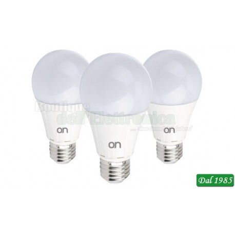 KIT 3 LAMPADINE LED GOCCIA E27 12W LUCE CALDA 3000°K