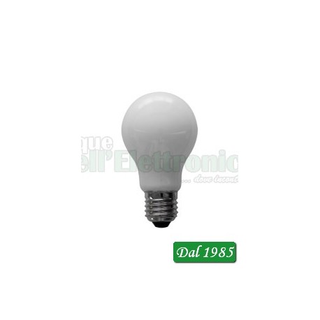 LAMPADINA A LED VETRO BIANCO 6 WATT E27 220 VOLT