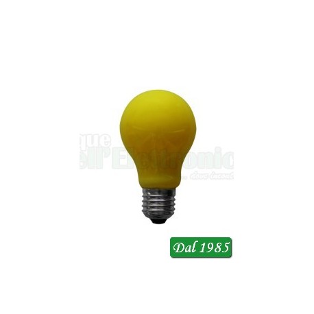 LAMPADINA CLASSIC LED VETRO COLORE GIALLO LUCE CALDA 4 WATT E27