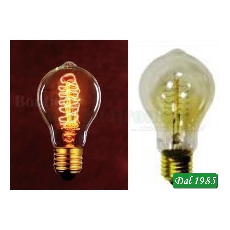 LAMPADINA INCANDESCENZA VINTAGE GOCCIA A60 TWIST E27