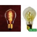 LAMPADINA INCANDESCENZA VINTAGE GOCCIA A60 TWIST E27