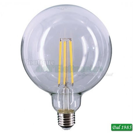 LAMPADINA LED FILAMENT GLOBO G95 E27 10W LUCE CALDA 3000°K