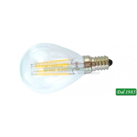 LAMPADINA LED FILAMENT MINI GOCCIA CHIARA E14 4W LUCE CALDA 3000°K