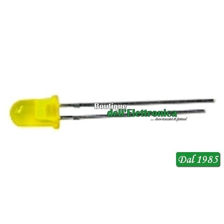 LED CILINDRICO 5mm A LUCE DIFFUSA GIALLO