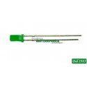 LED CILINDRICO VERDE 3mm A LUCE DIFFUSA A TESTA PIATTA
