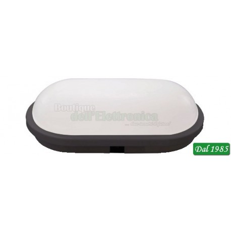 PLAFONIERA OVALE A LED DA ESTERNO IP65 20W ANTRACITE