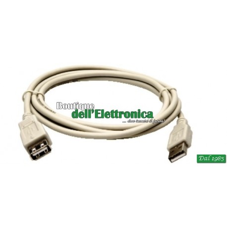 CAVO USB 2.0 PROLUNGA PRESA A / SPINA A 2MT