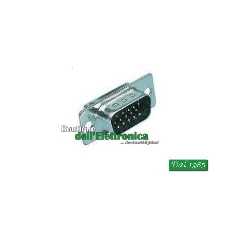 CONNETTORE MASCHIO 15 POLI (VGA)