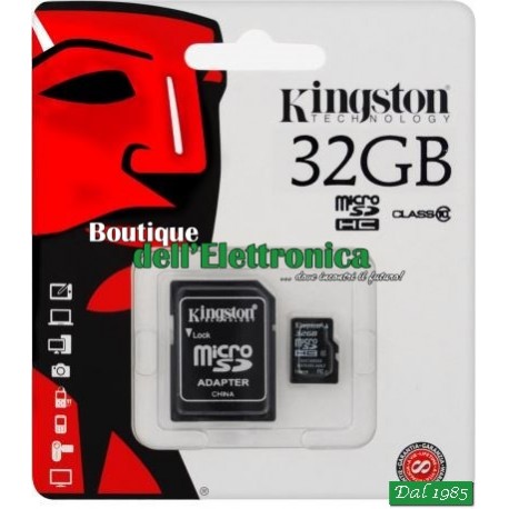MICRO SD 32GB CLASSE 10 UHS-1 KINGSTON 45MB/s