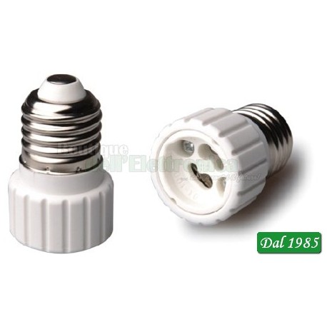 ADATTATORE PER LAMPADE DA E27 A GU10