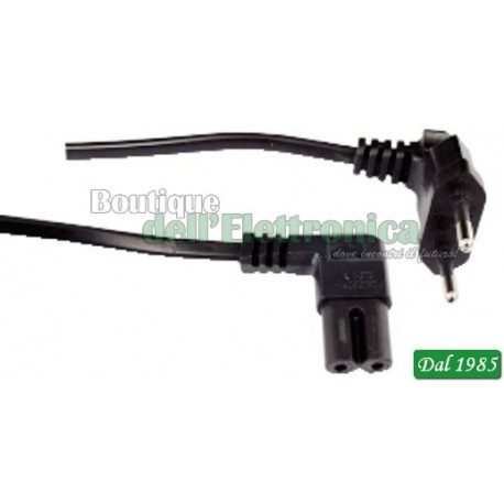 CAVO SPINA 2P 2,5A 90° / PRESA 2P PASSO 8MM 90° 1Mt