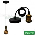 PENDENTE SOFFITTO STILE VINTAGE + PORTALAMPADE E27 AP6009