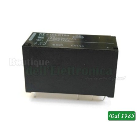 RELÈ BASSO PROFILO 24VDC 2SCAMBIO NERO