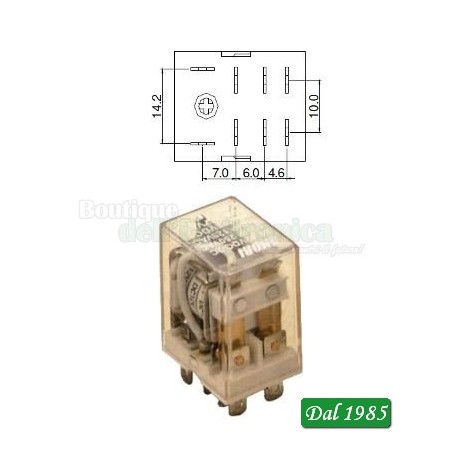 RELÈ FINDER 24VDC 2 CONTATTI IN SCAMBIO 10A mod.SHORI