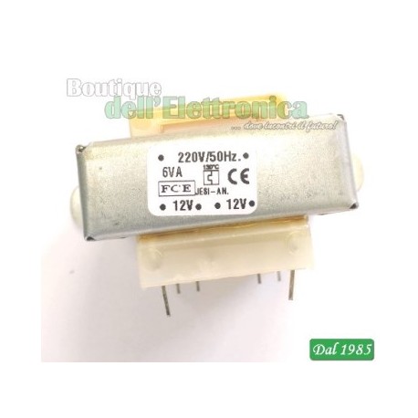 TRASFORMATORE ALIMENTAZIONE 12+12V 0,5A 6VA