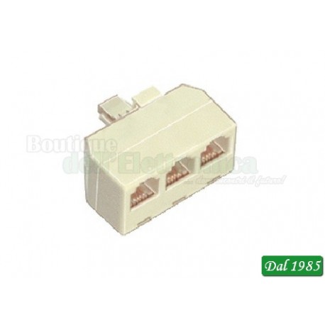 ADATTATORE RJ11 1 SPINA / 3 PRESE