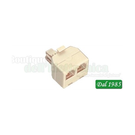 ADATTATORE RJ45 1 SPINA / 2 PRESE