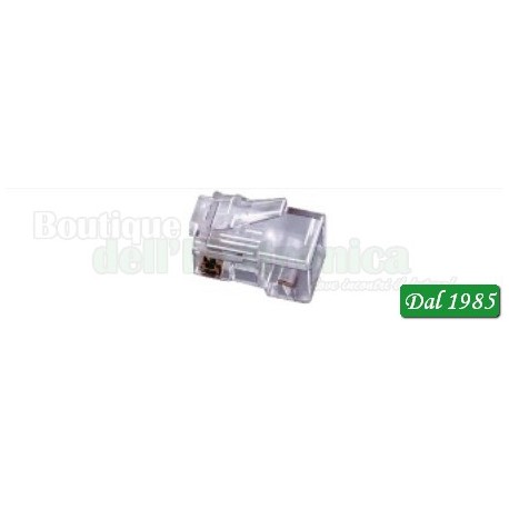 SPINA PLUG RJ11 4POLI PER CORNETTA