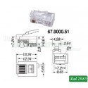 SPINA PLUG RJ12 6POLI (ATTACCO LATERALE)
