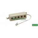 ADATTATORE MODULARE TELEFONICO 1 SPINA / 5 PRESE PLUG 6/4