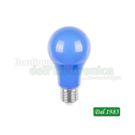 LAMPADA A LED 230V 5W E27 COLORE BLU