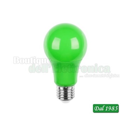 LAMPADA A LED 230V 5W E27 COLORE VERDE